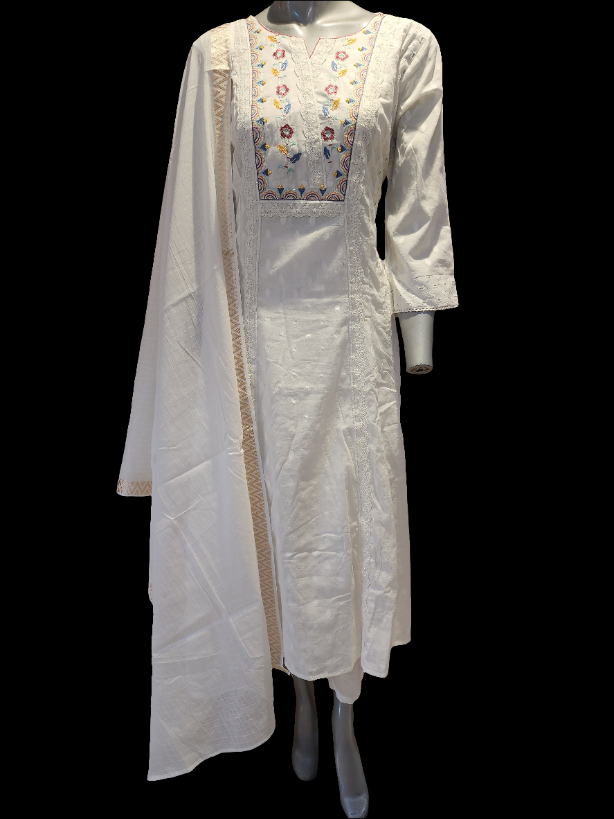 Cotton readymade anarkali suit