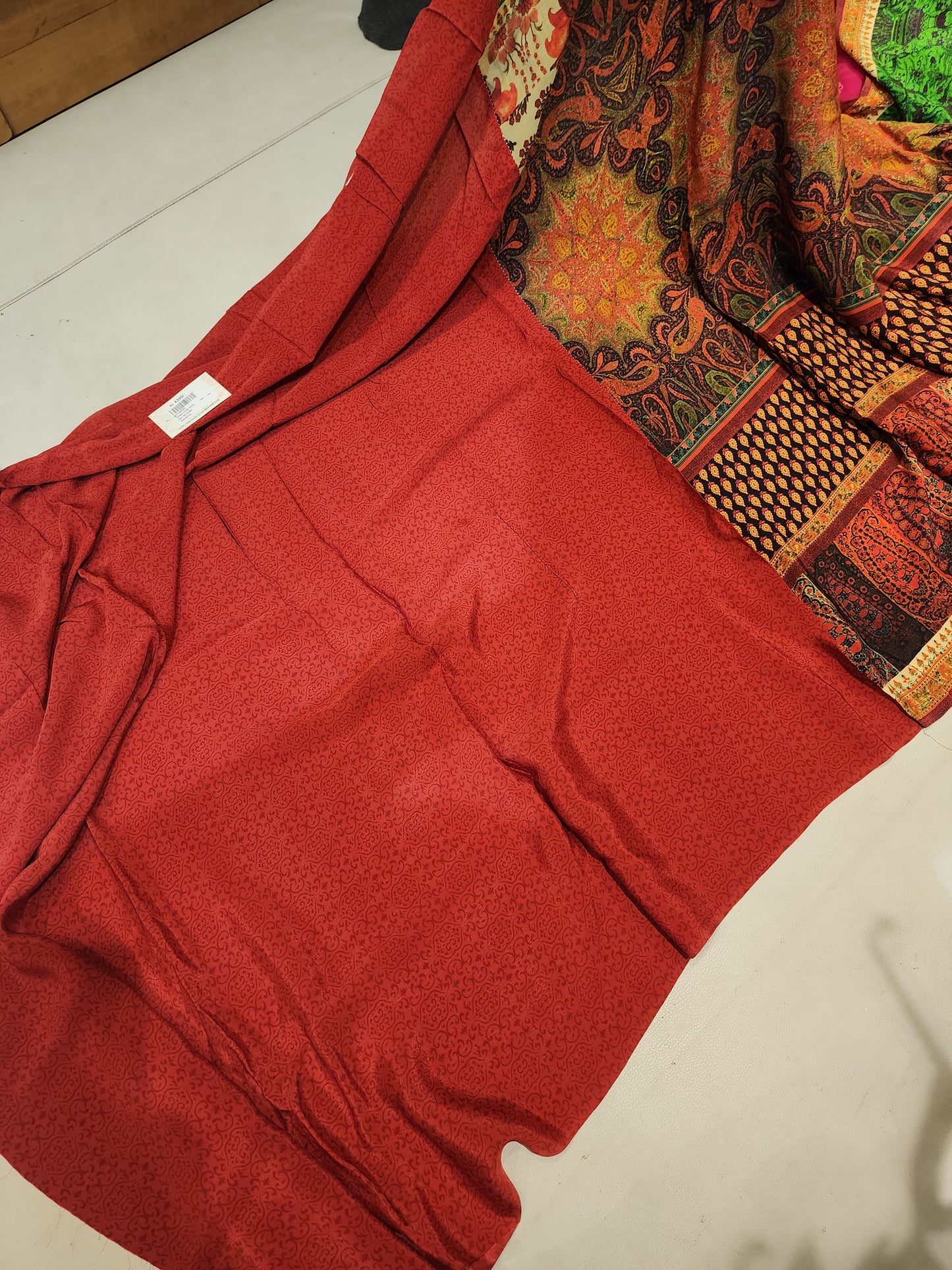 Pure crepe printed saree