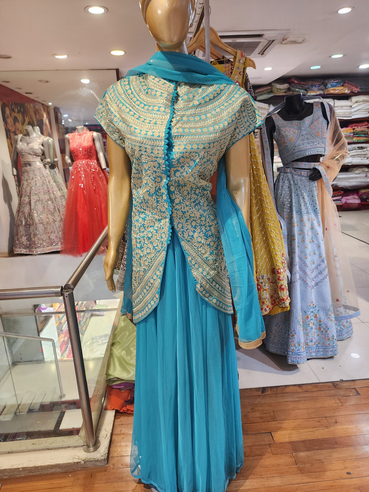 Jacket with skirt aari wirk Large Size