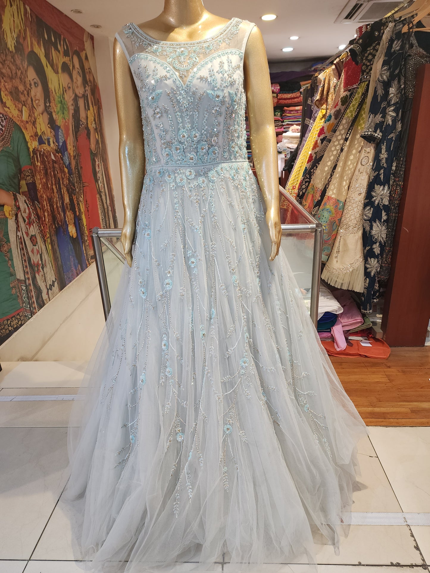 Sky blue Gown