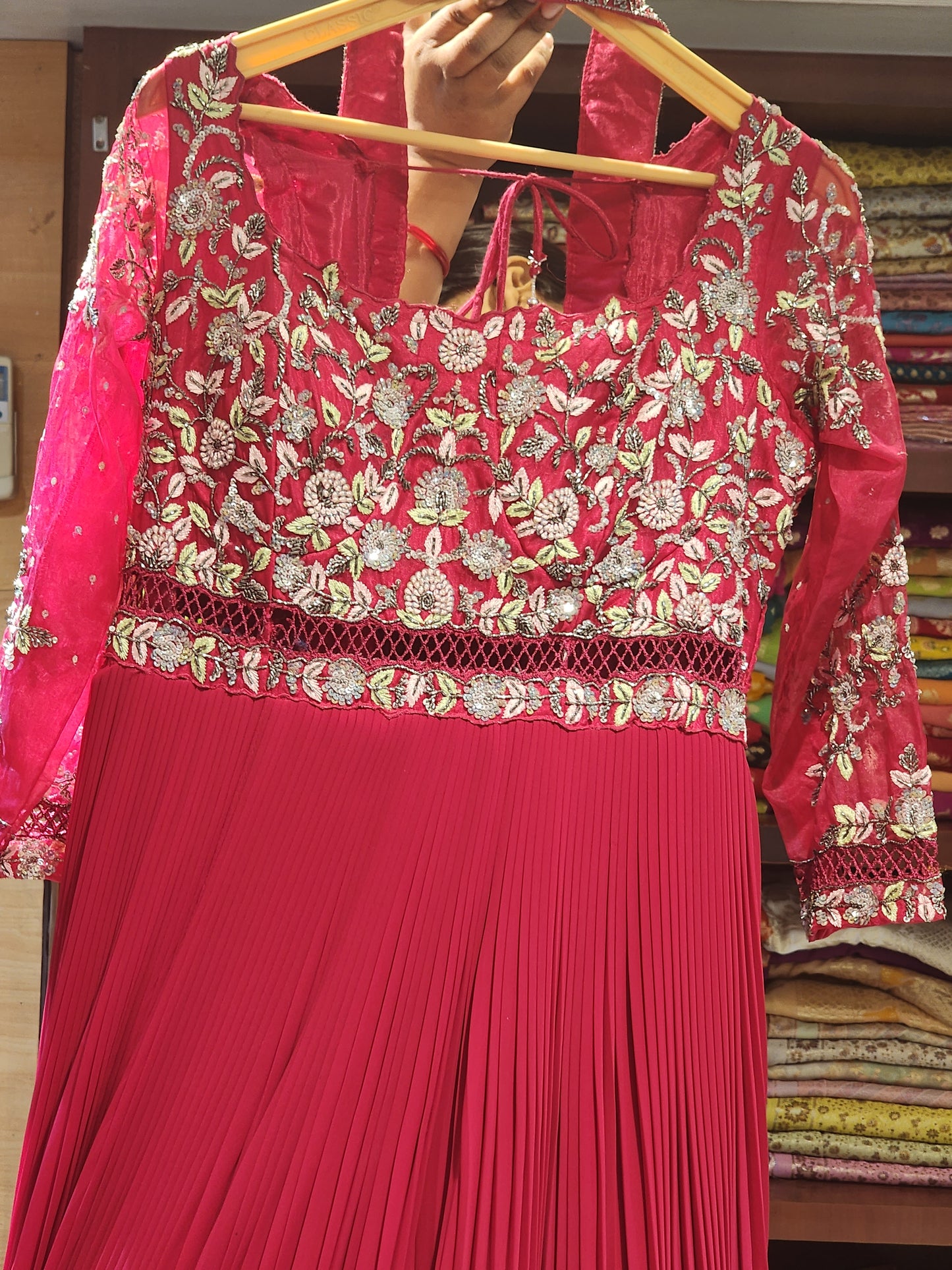 Cherry anarkali dress