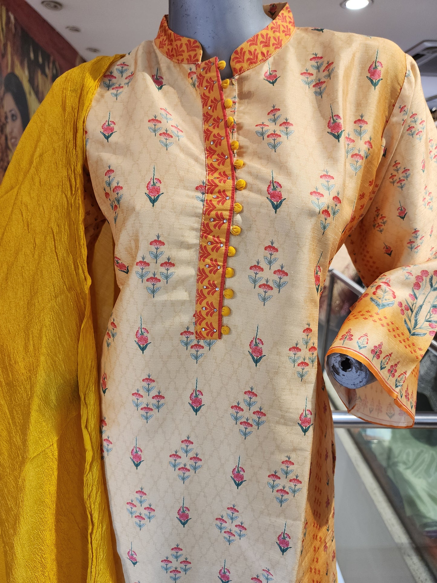 Readymade semi silk suit