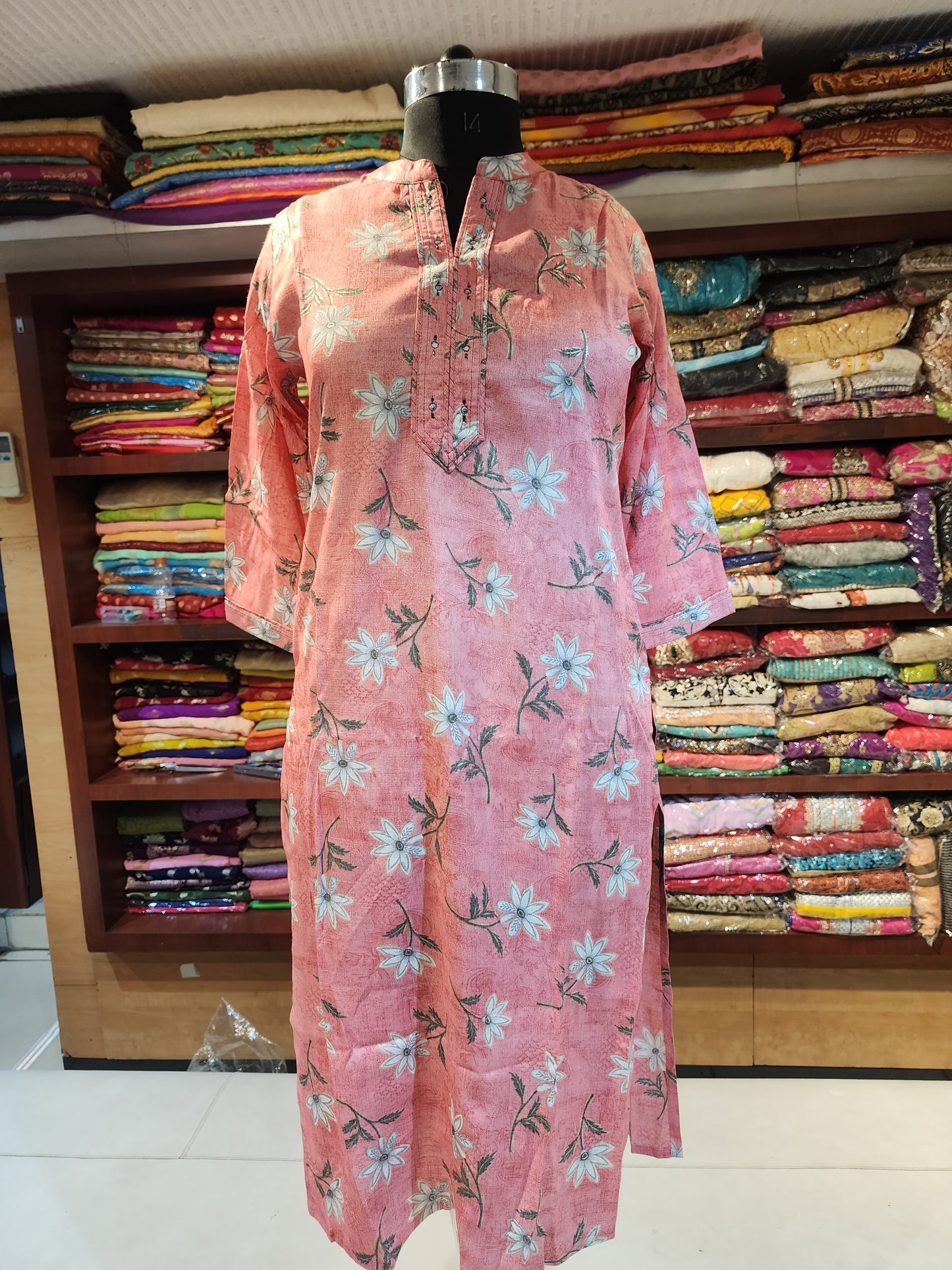 Pink kurti Orange large