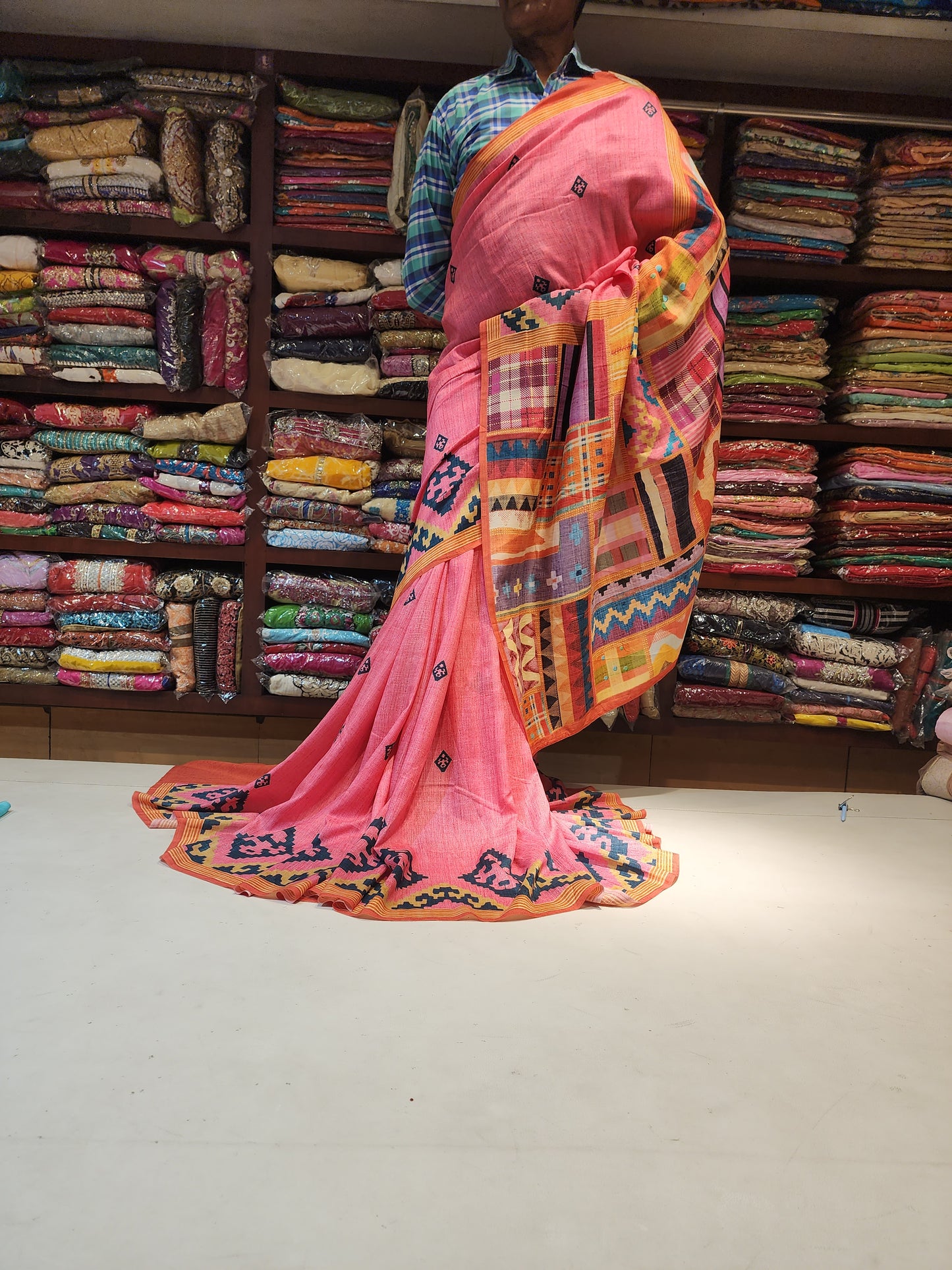 Semi crepe saree