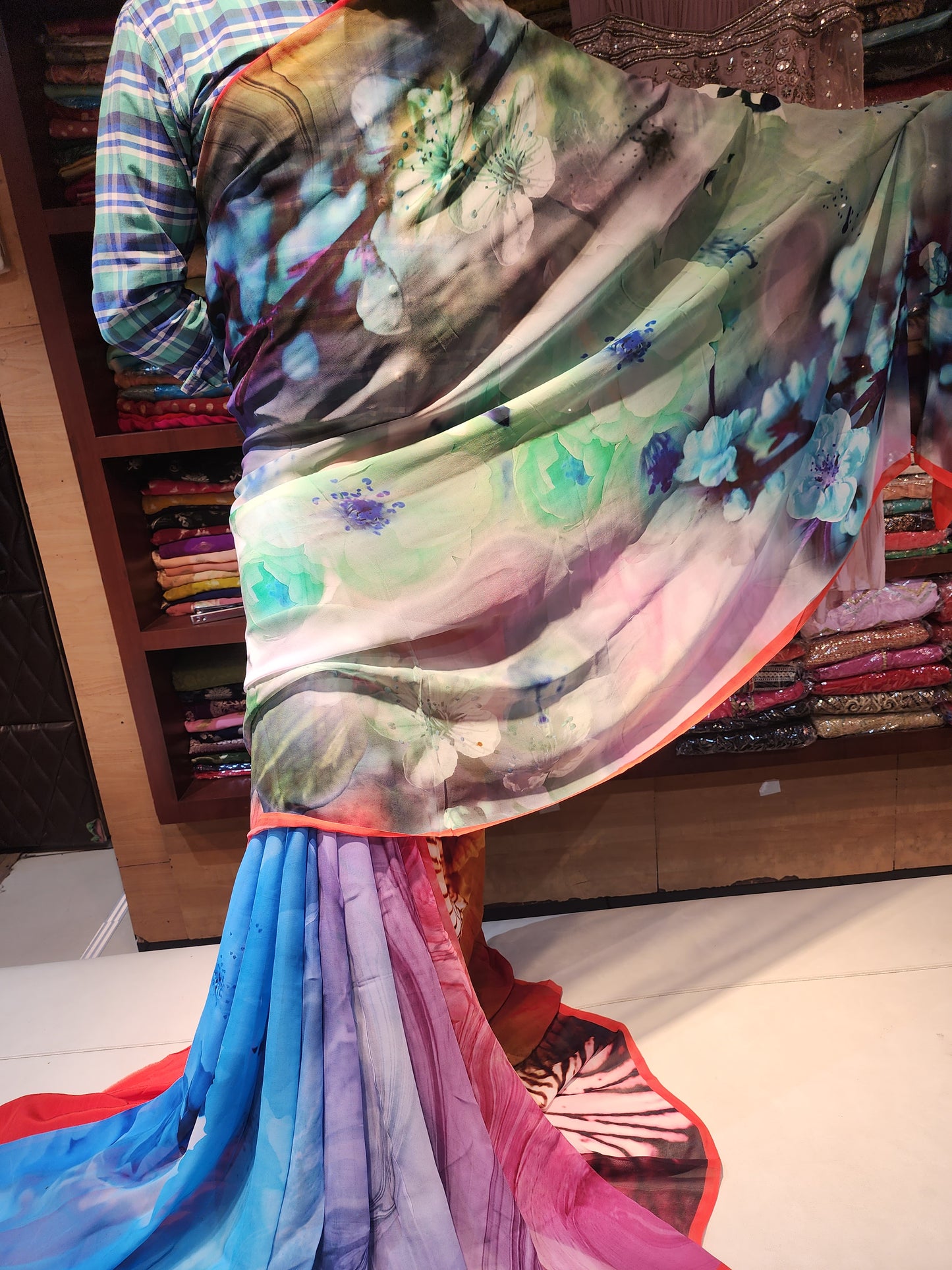 Satya Paul multicolored Saree