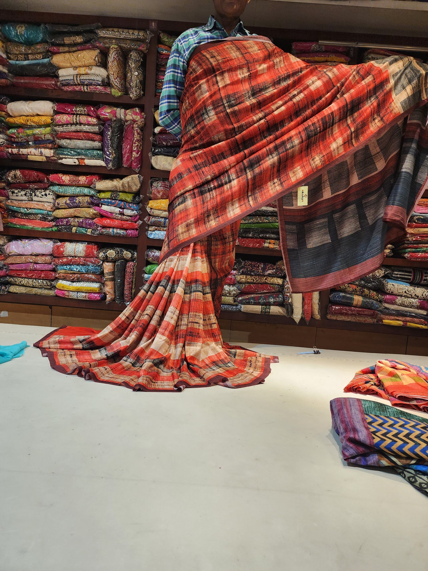 Semi crepe saree