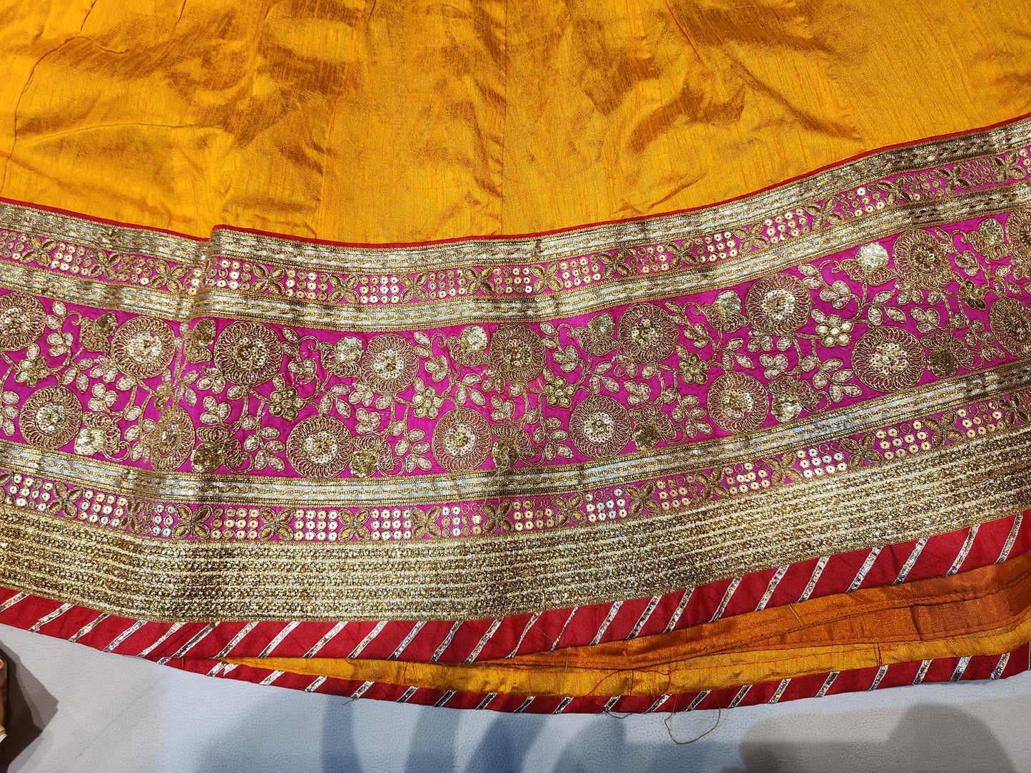 Yellow Lehenga Raw Silk