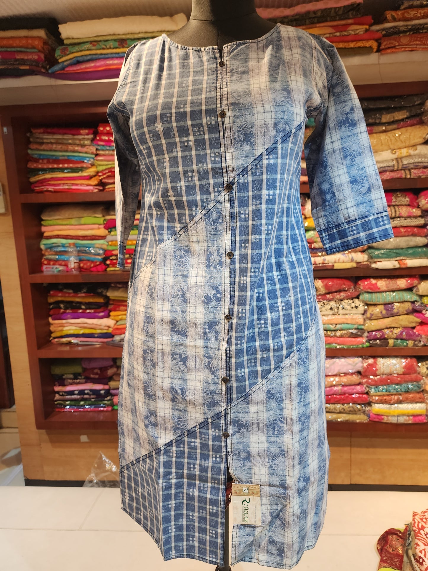 Denim cotton kurti Large