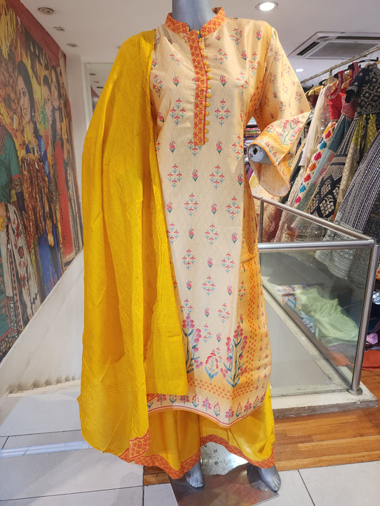 Readymade semi  silk suit