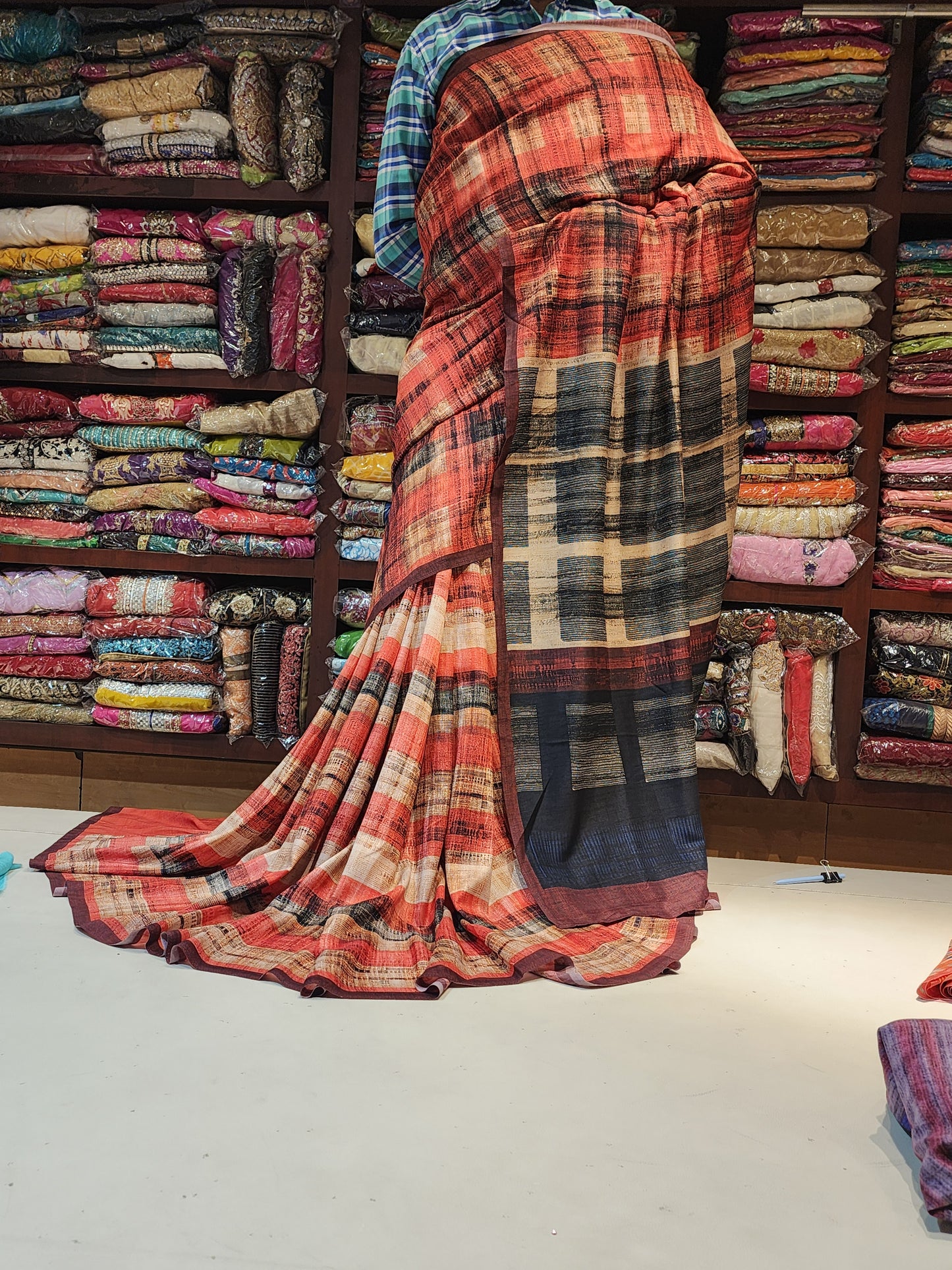 Semi crepe saree