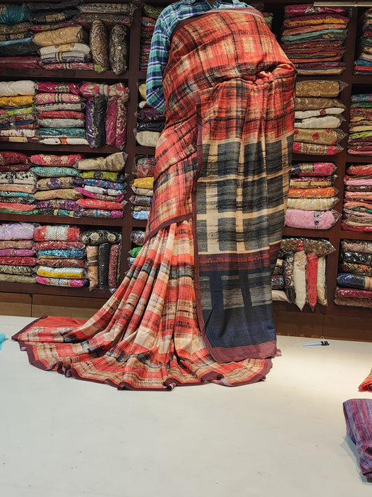Semi crepe saree