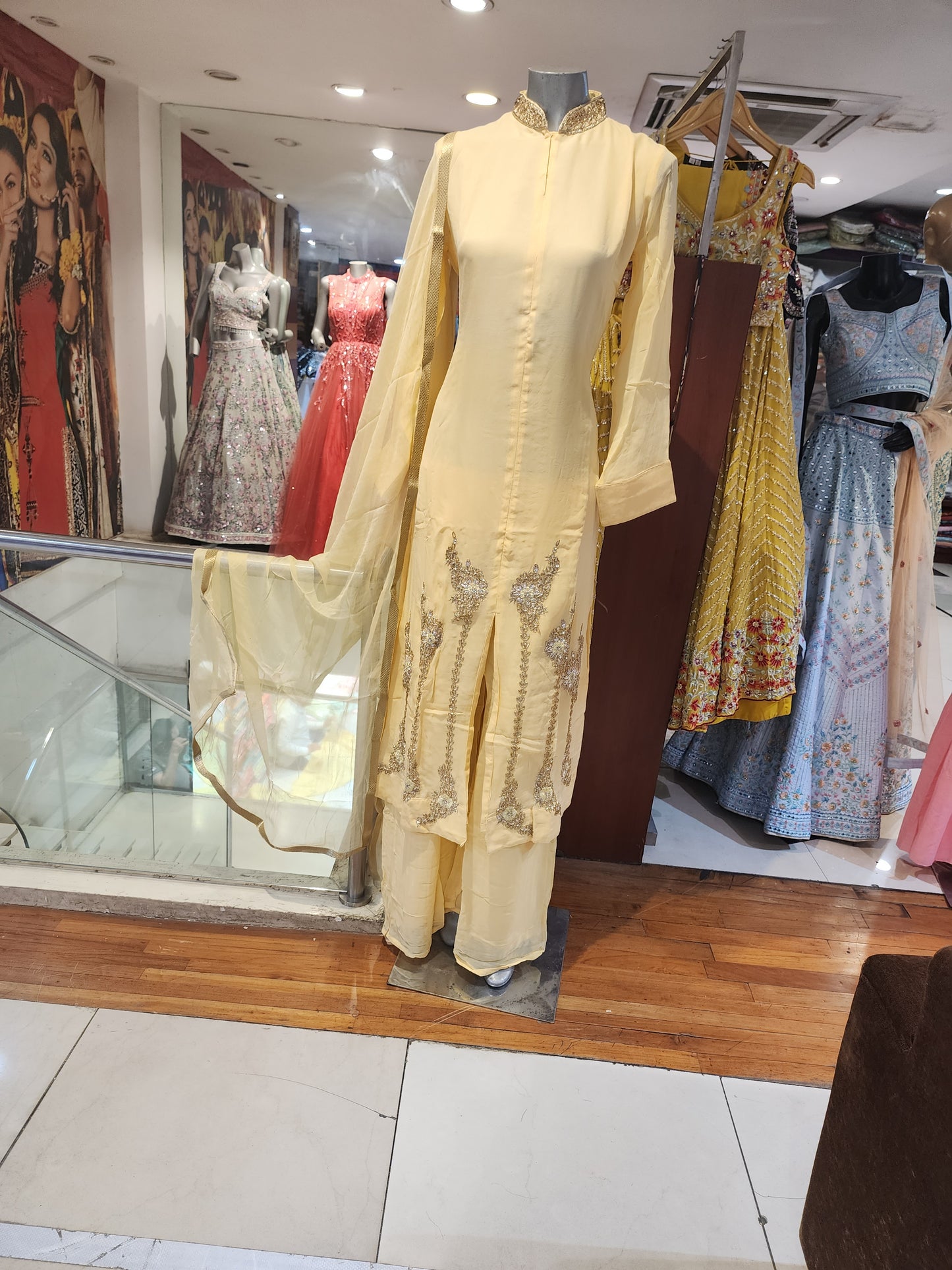 Lemon readymade plazzo Suit medium