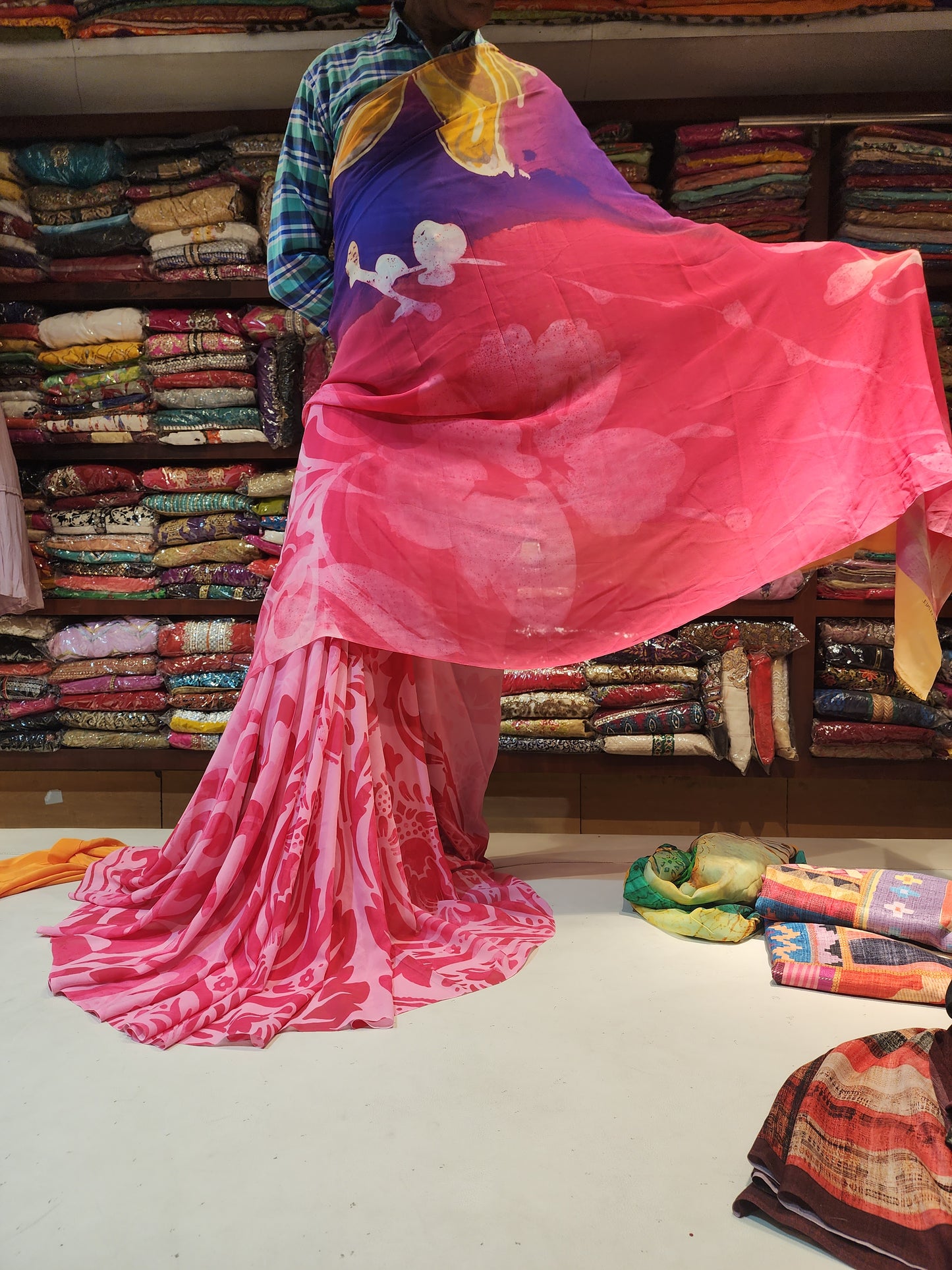 Satya Paul multicolored saree