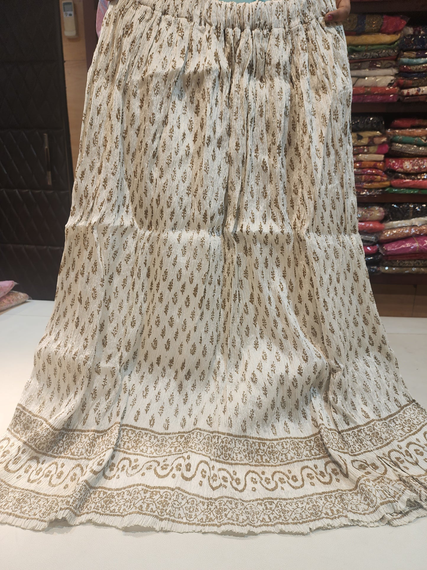 Yellow kurti with skirt
