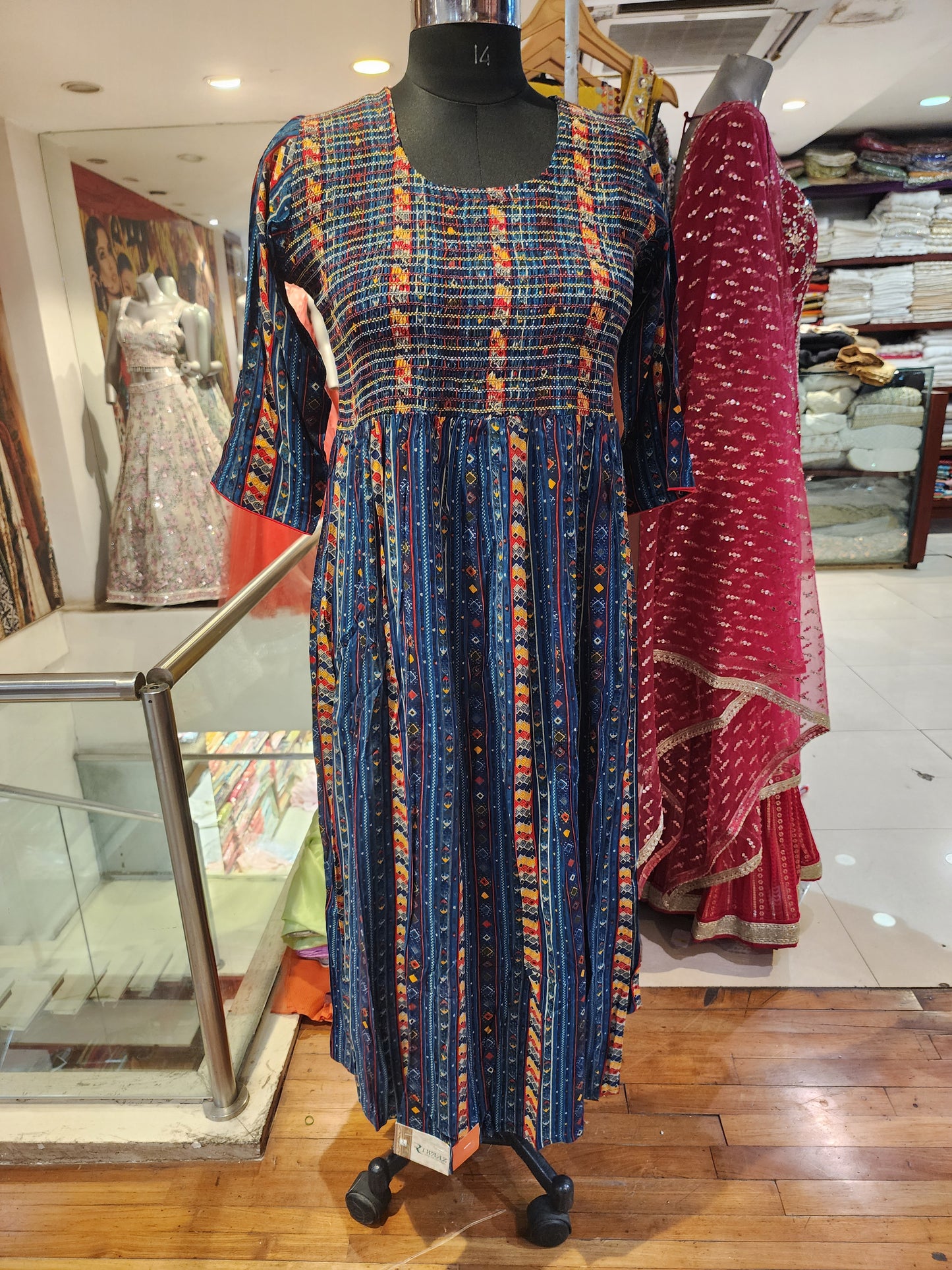 Blue muslin Kurti