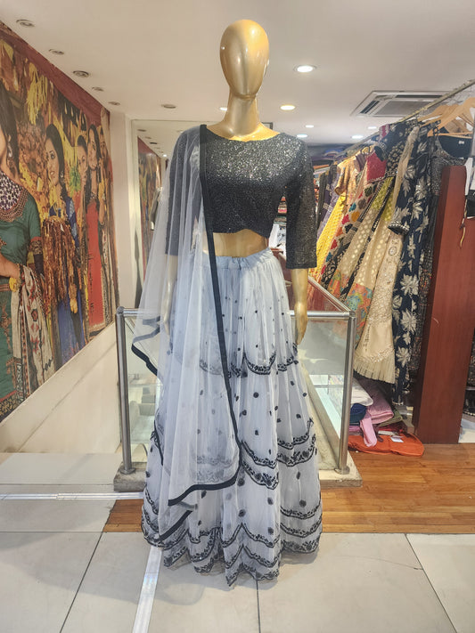 Lehenga choli black gray