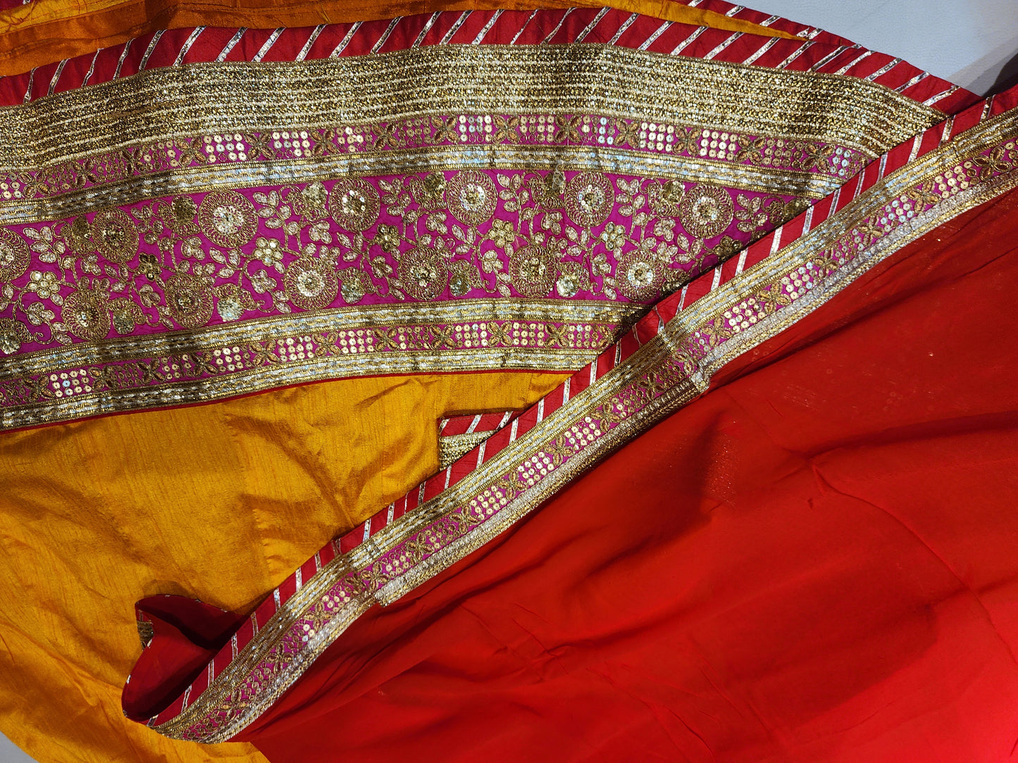 Yellow Lehenga Raw Silk
