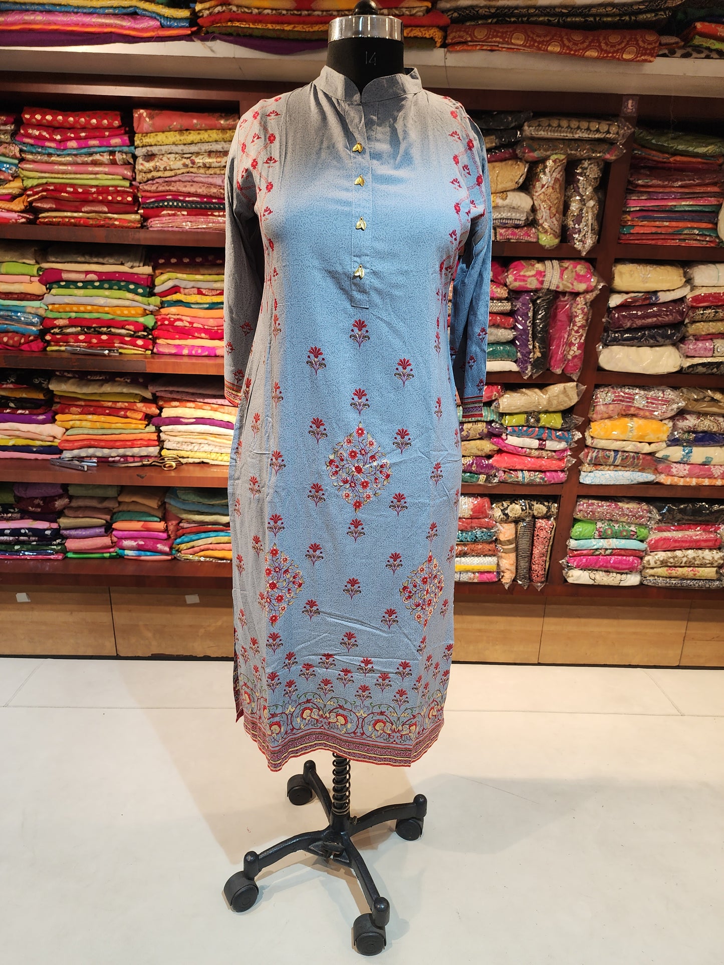 Muslin cotton Grey colour