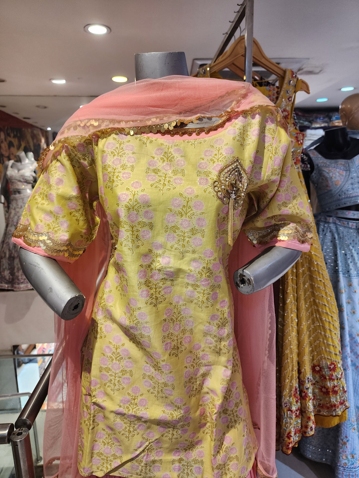 Cotton casual sharara suit print readymade