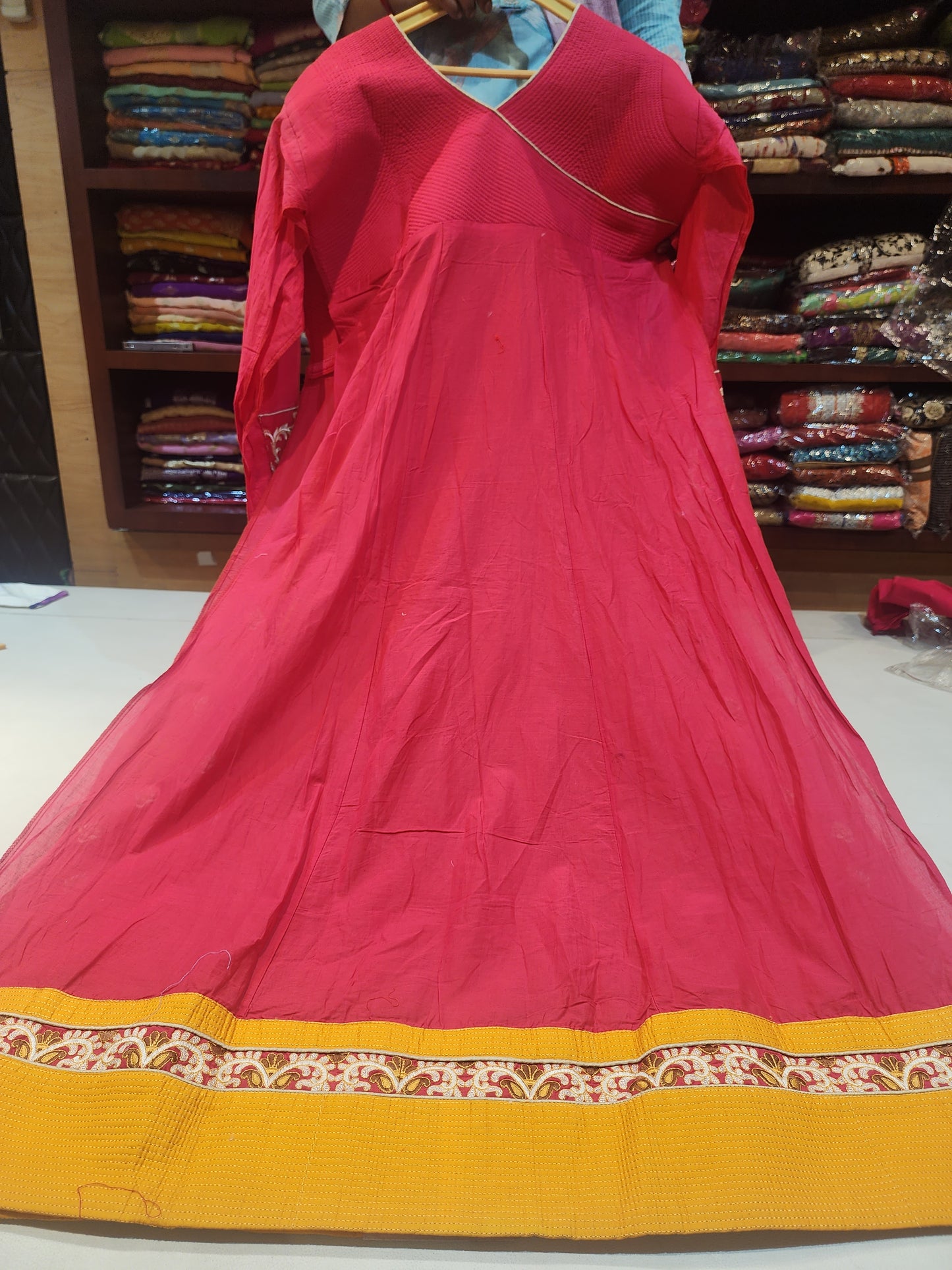 Cotton anarkali suit