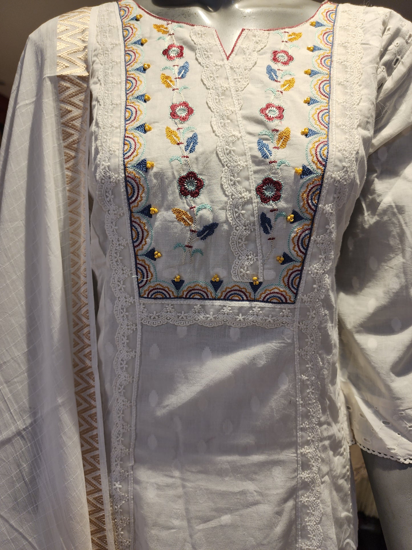 Cotton readymade anarkali suit
