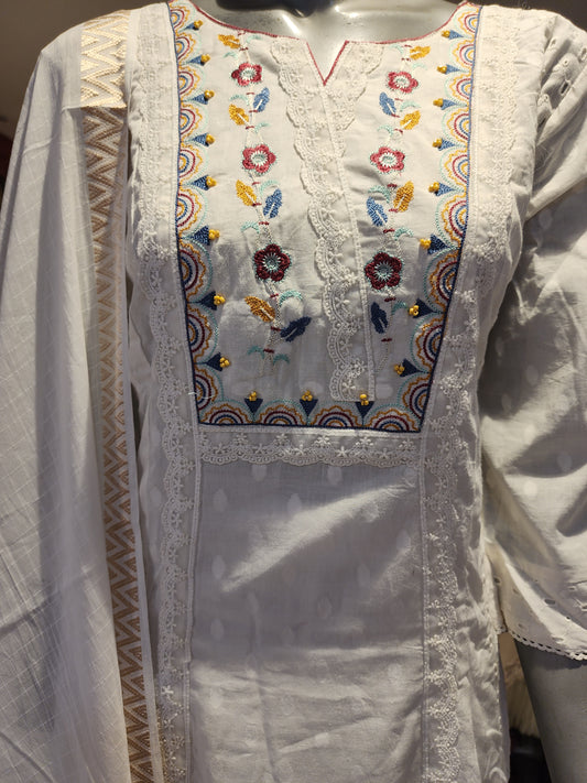 Cotton readymade anarkali suit